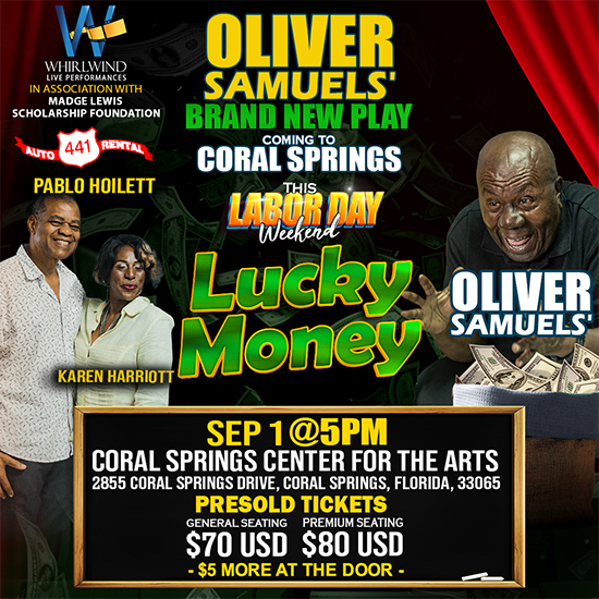 Oliver Samuels in Lucky Money | Coral Springs Center For The Arts